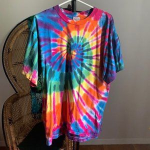 Vintage Hand Dyed Rainbow Swirl